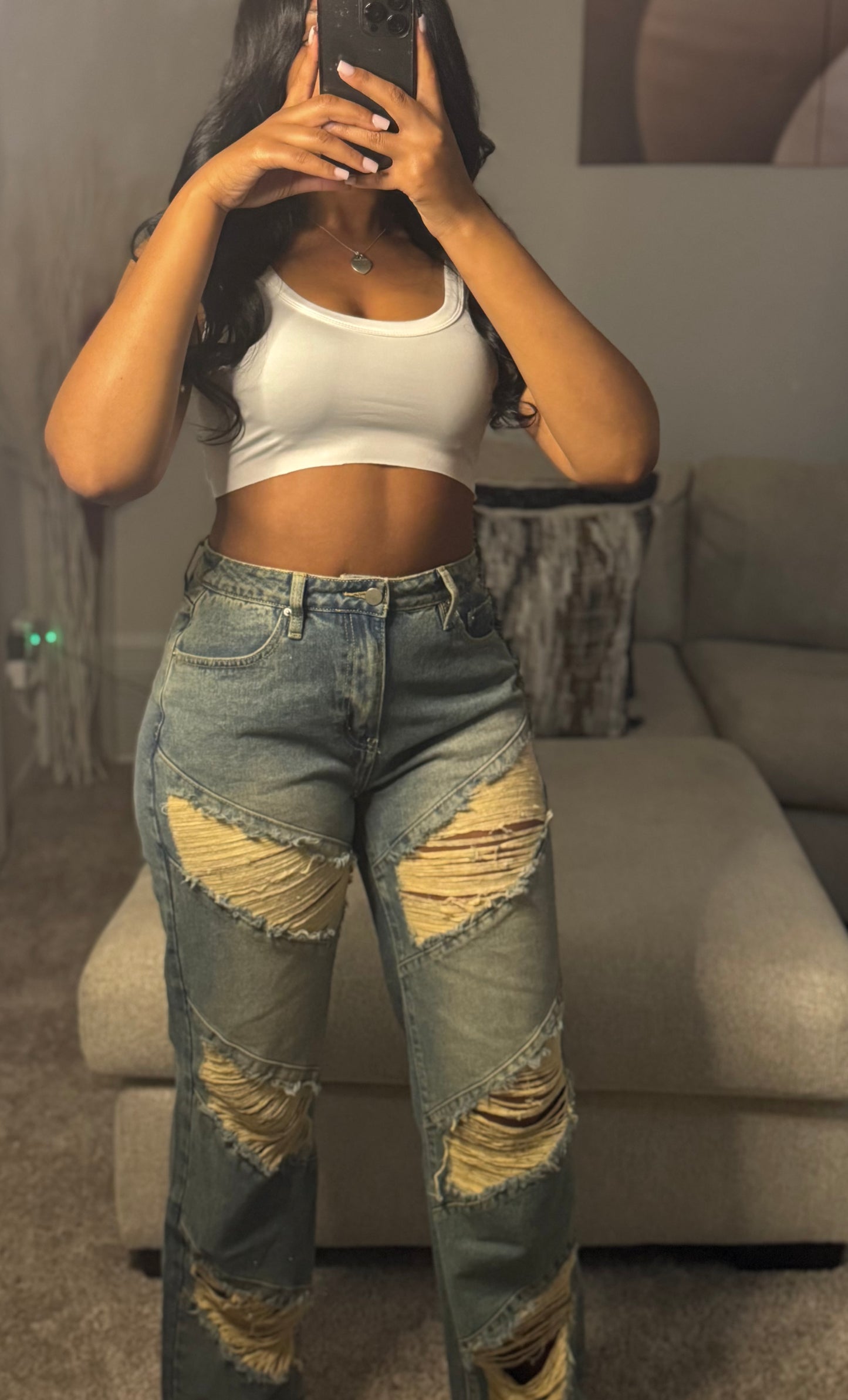 Vintage distressed jeans